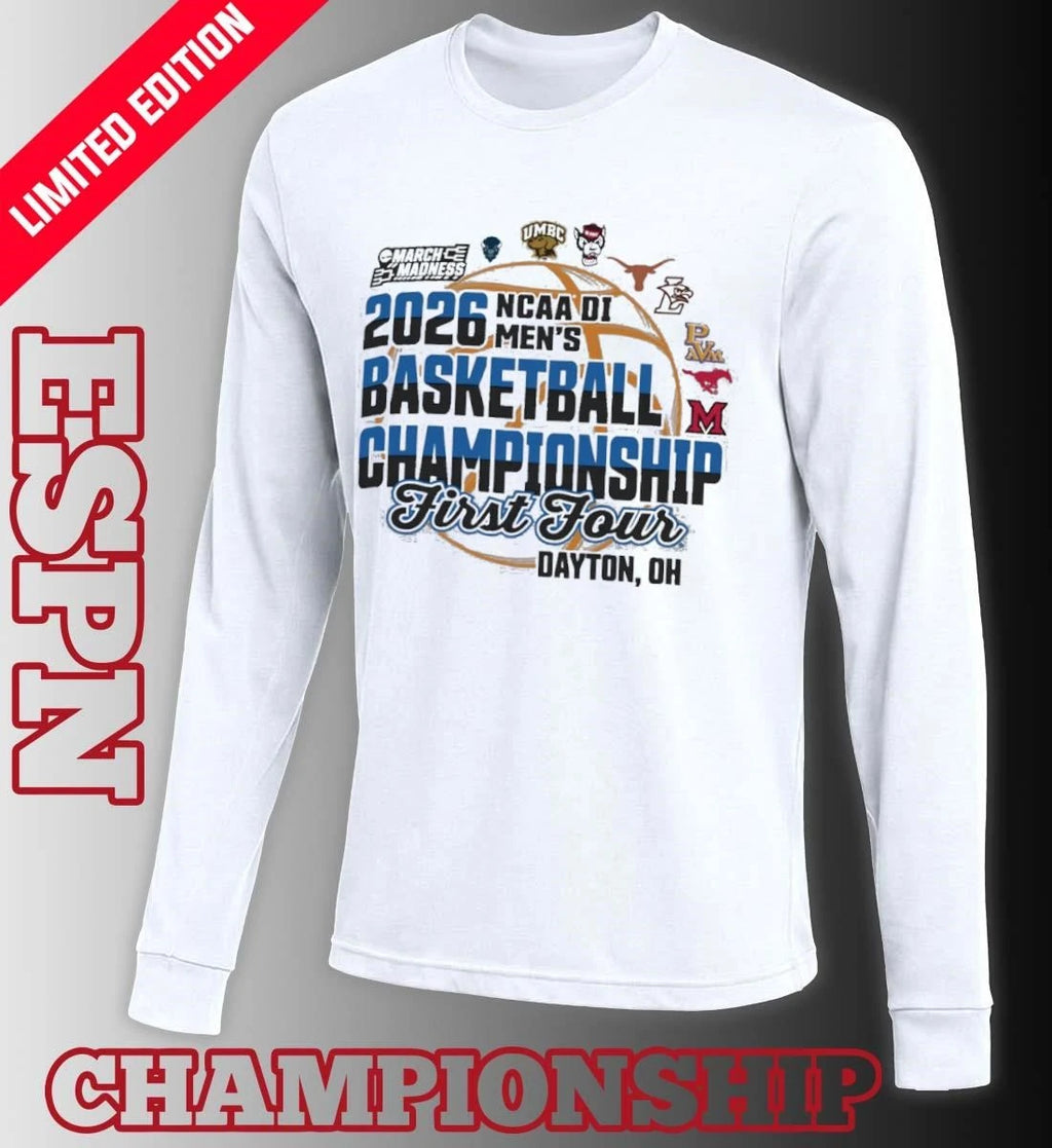 Official First Four Teams 2026 NCAA DI Men’s Basketball Championship Shirt