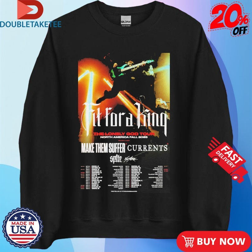 Official Fit For A King The Lonely God Tour 2025 North America Fall Dates Shirts