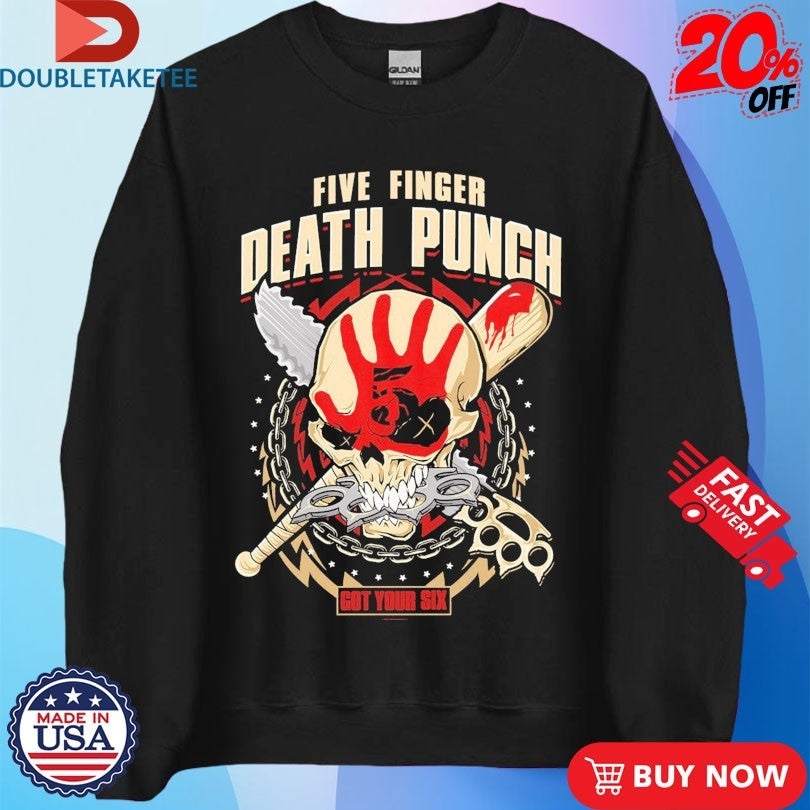 Official Five Finger Death Punch Got Your Six Zombie Kill Shirts