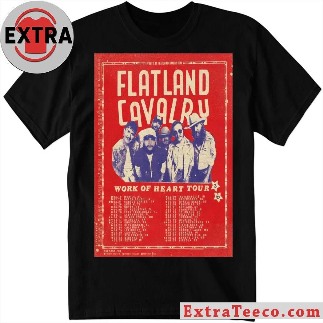 Official Flatland Cavalry Work Of Heart Tour 26 Poster Shirt