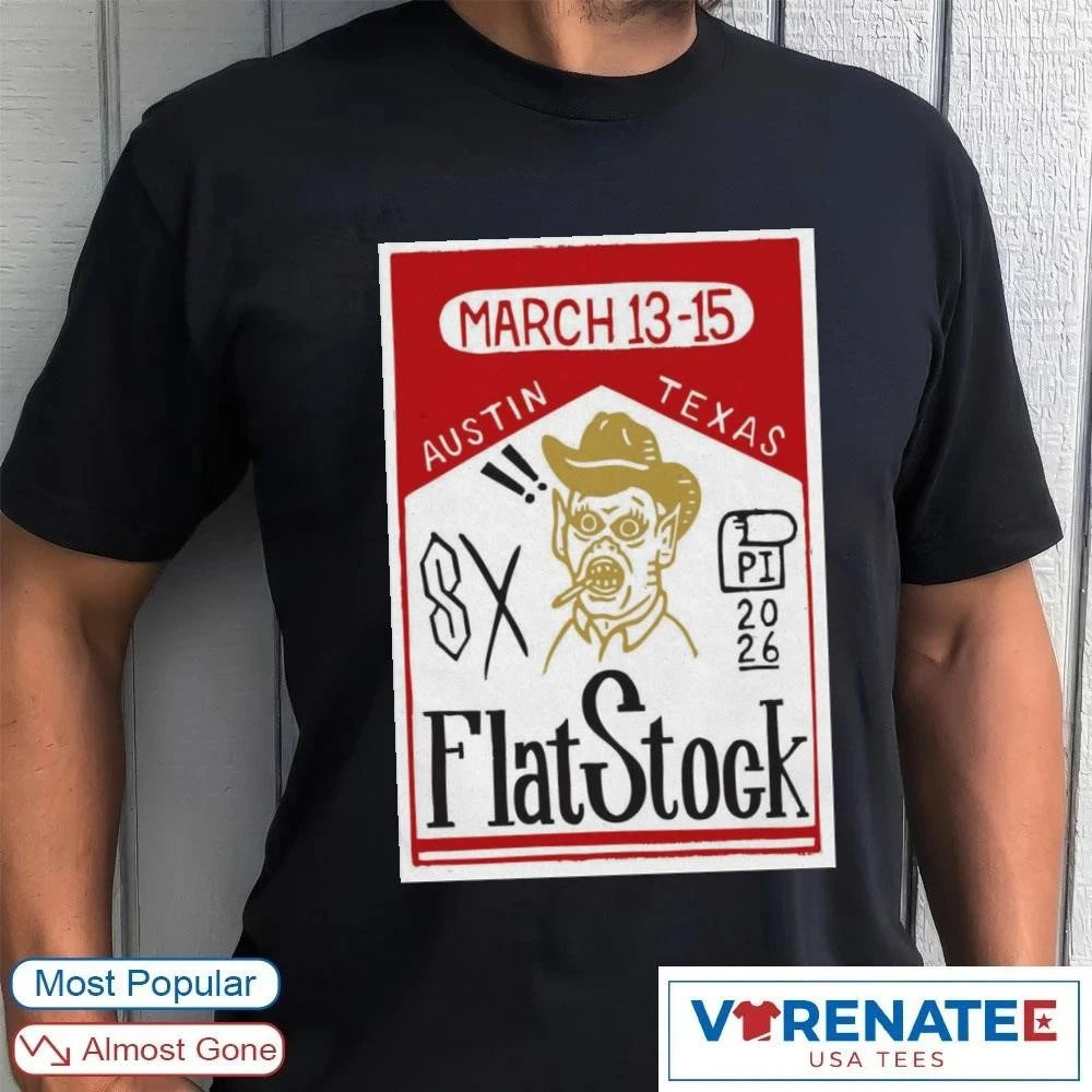 Official Flatstock March 13-15 2026 Austin TX Poster T-shirt