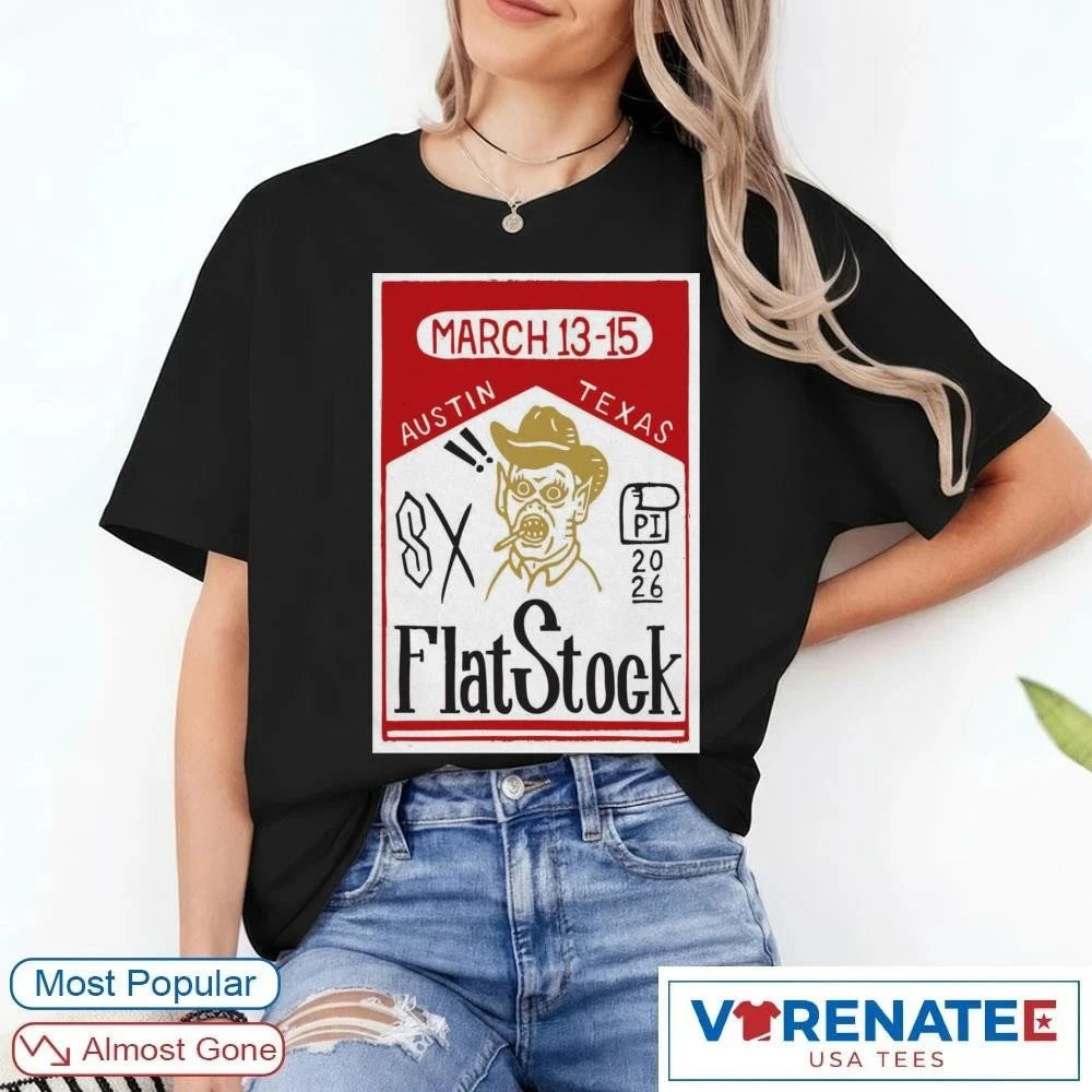 Official Flatstock March 13-15 2026 Austin TX Poster T-shirt