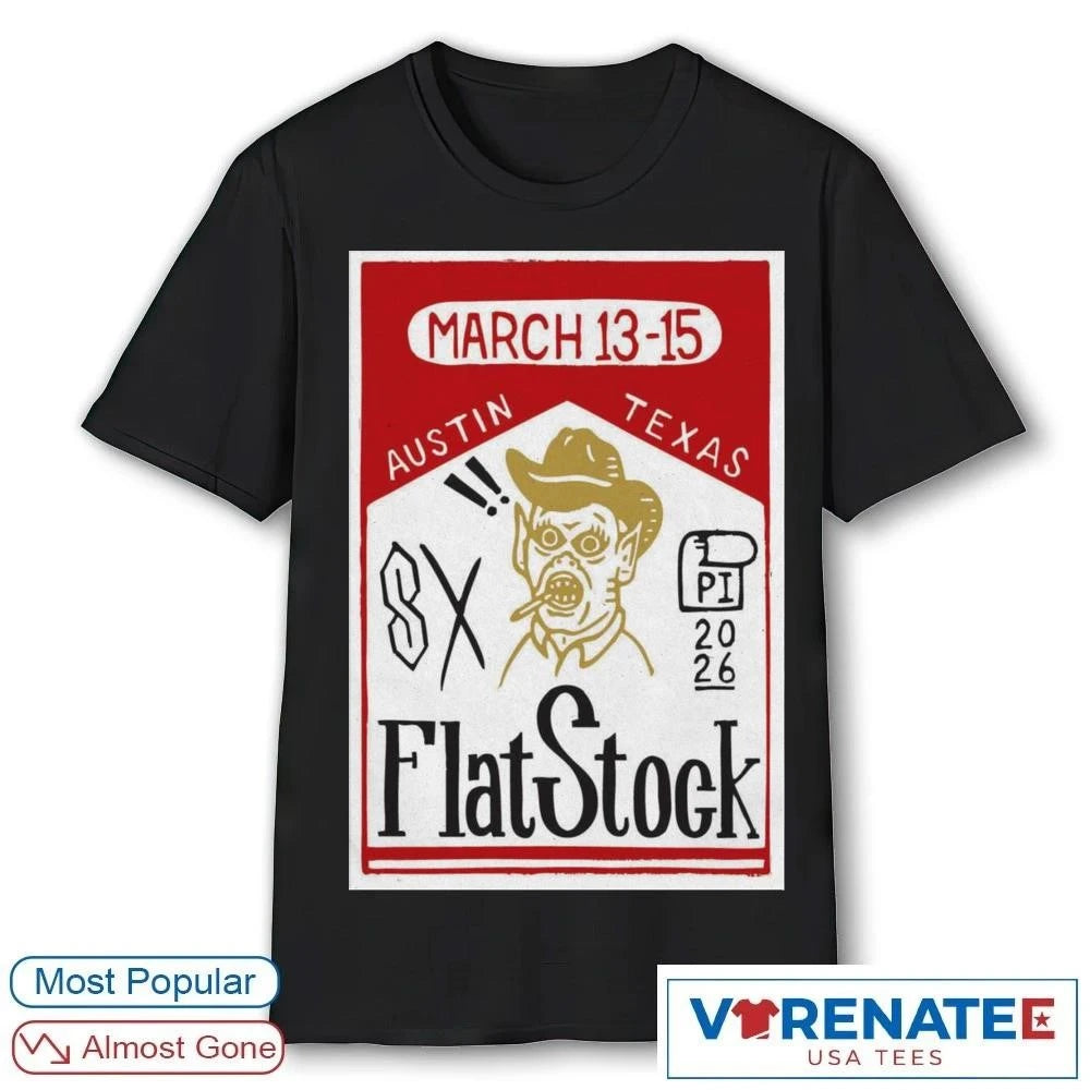 Official Flatstock March 13-15 2026 Austin TX Poster T-shirt