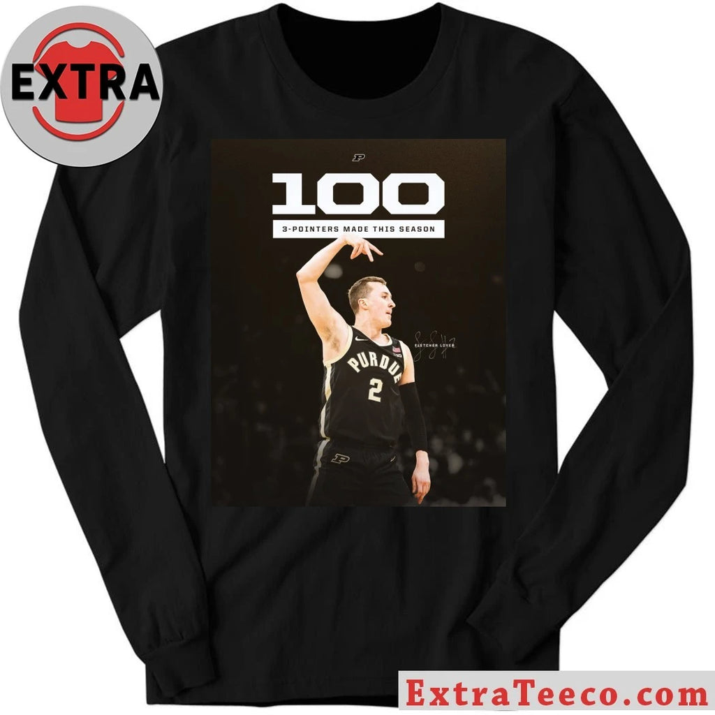 Official Fletcher Loyer of the Purdue Boilermakers basketball team has officially reached 100 successful three-point shots Shirt