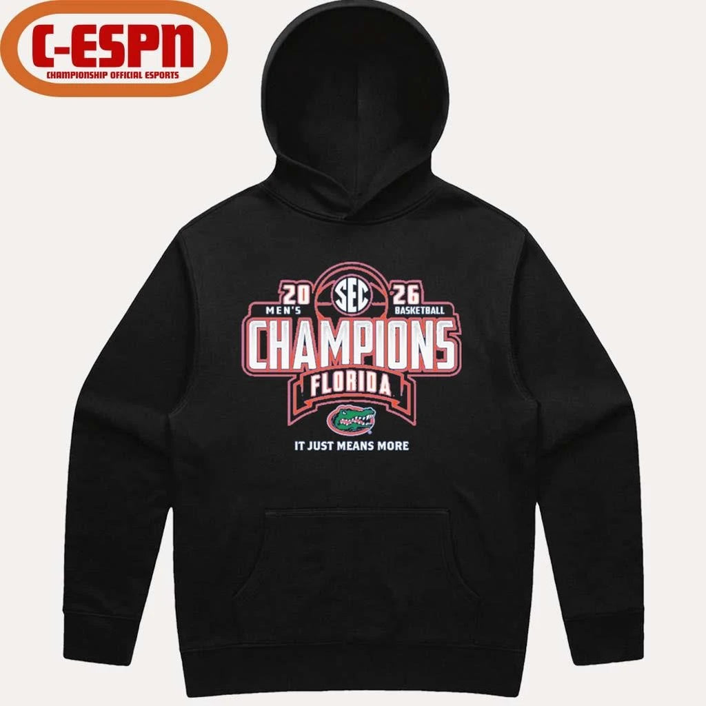 Official Florida Gators 2026 SEC Men’s Basketball Regular Season Champions Locker Room T-Shirt