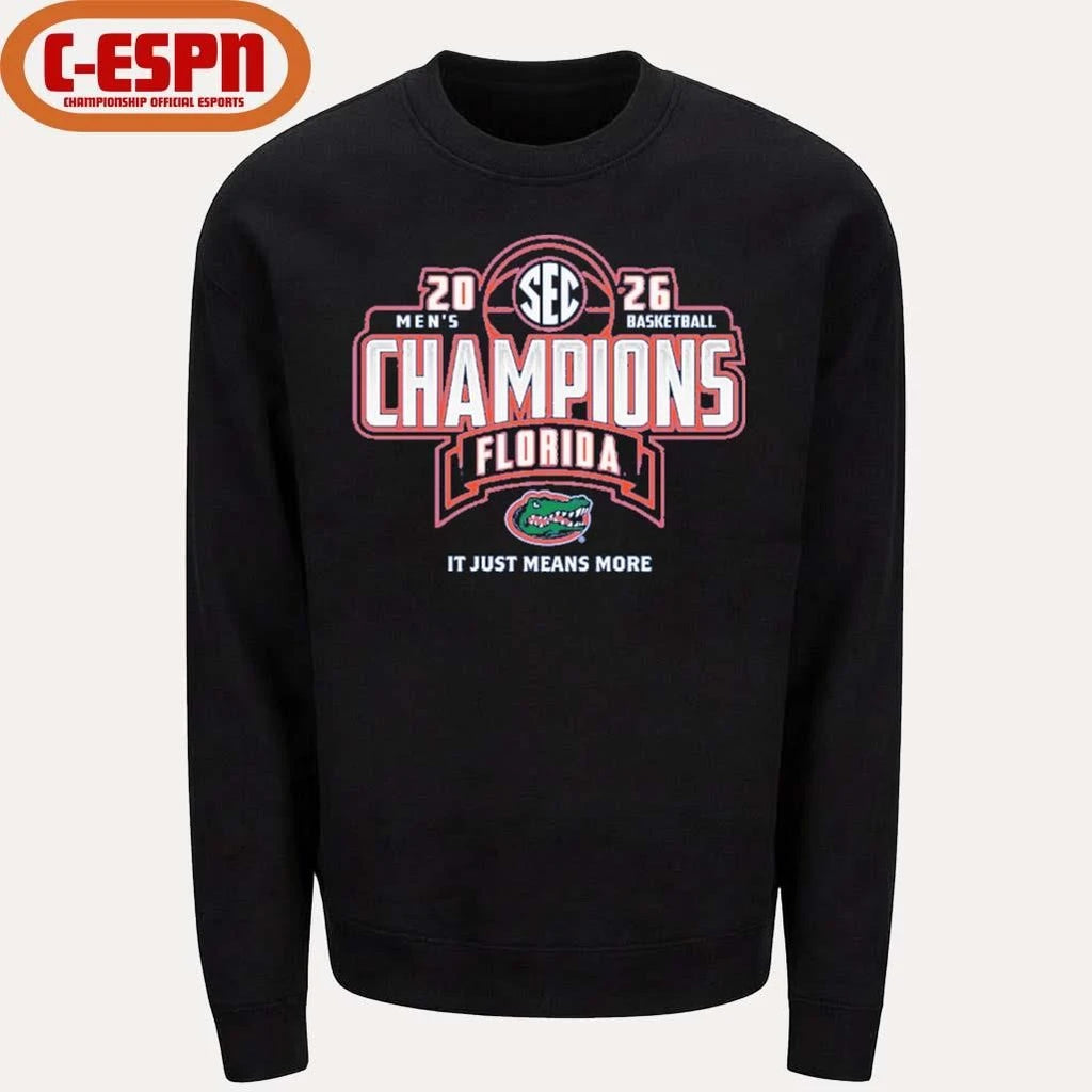 Official Florida Gators 2026 SEC Men’s Basketball Regular Season Champions Locker Room T-Shirt
