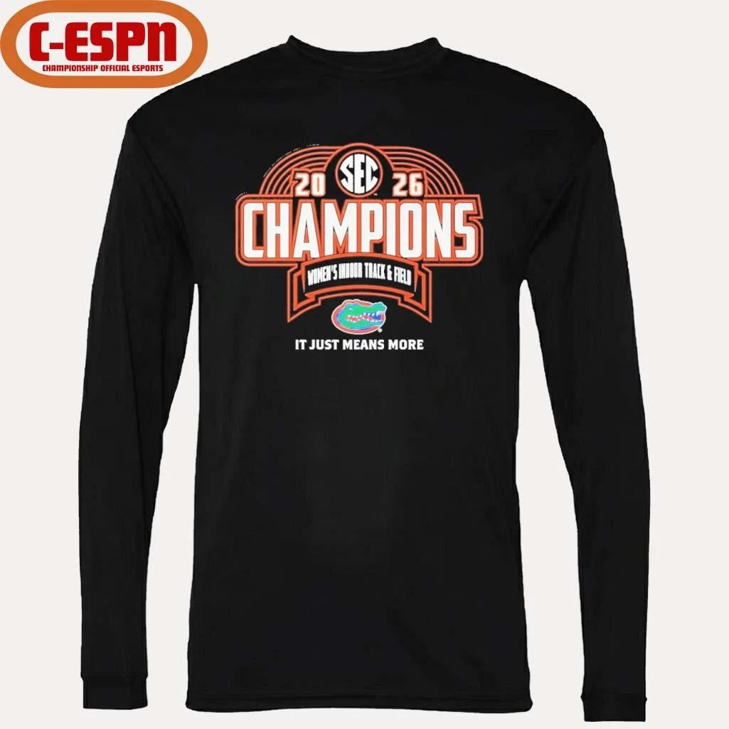 Official Florida Gators 2026 SEC Women’s Indoor Track &amp; Field Champions Locker Room T-Shirt