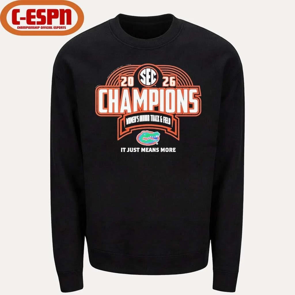 Official Florida Gators 2026 SEC Women’s Indoor Track &amp; Field Champions Locker Room T-Shirt