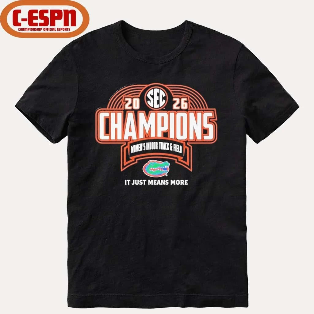 Official Florida Gators 2026 SEC Women’s Indoor Track &amp; Field Champions Locker Room T-Shirt