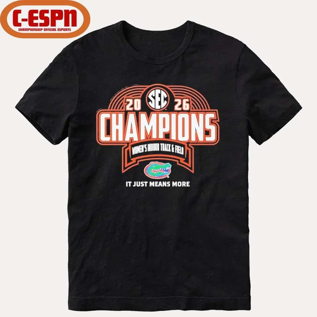 Official Florida Gators 2026 SEC Women’s Indoor Track &amp; Field Champions Locker Room T-Shirt