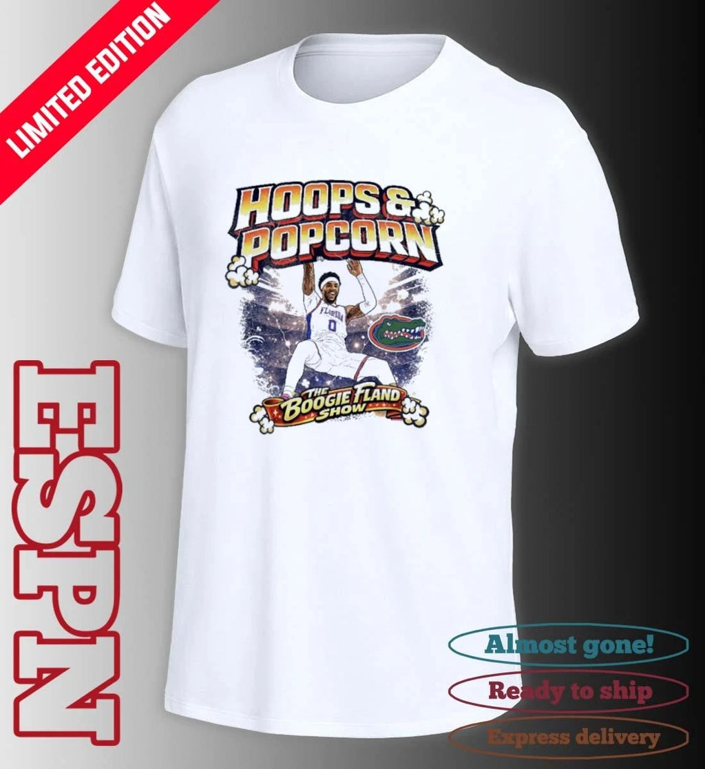 Official Florida Gators Men’s Basketball Hoops and Popcorn Shirt