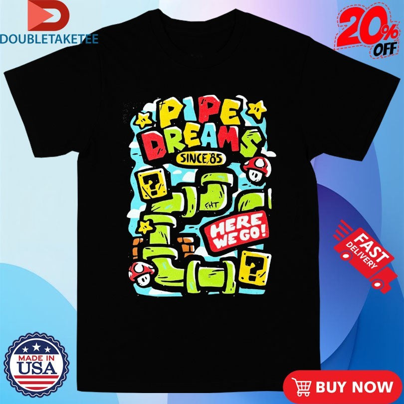 Official Flying House Threads Pipe Dreams Here We Go Shirts