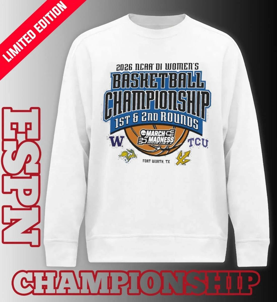 Official Fort Worth, TX Regional 2026 NCAA DI Women’s Basketball Championship Shirt