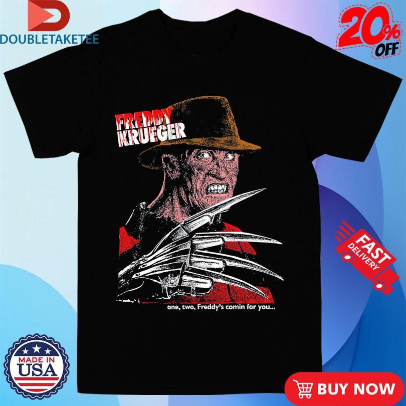 Official Freddy Krueger One Two Freddy’s Comin For You Nightmare Shirts
