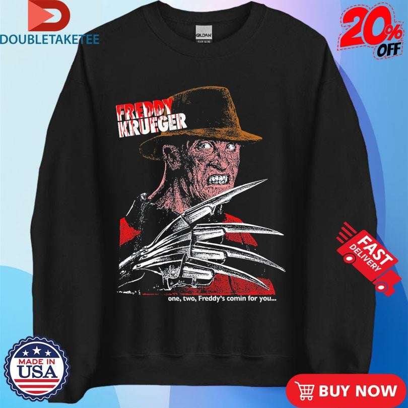 Official Freddy Krueger One Two Freddy’s Comin For You Nightmare Shirts
