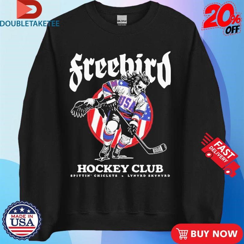 Official Freebird USA Hockey Club Spittin’ Chiclets x Lynyrd Skynyrd Shirts