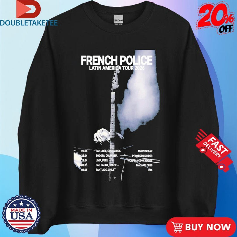 Official French Police Latin America Tour 2026 Dates Guitar Shirts