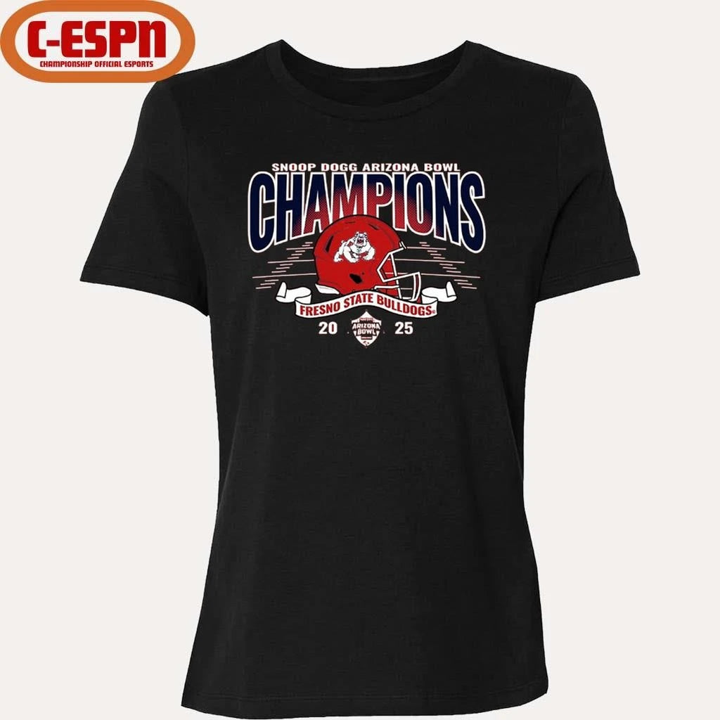 Official Fresno State Bulldogs Football 2025 Arizona Bowl Champions Shirt