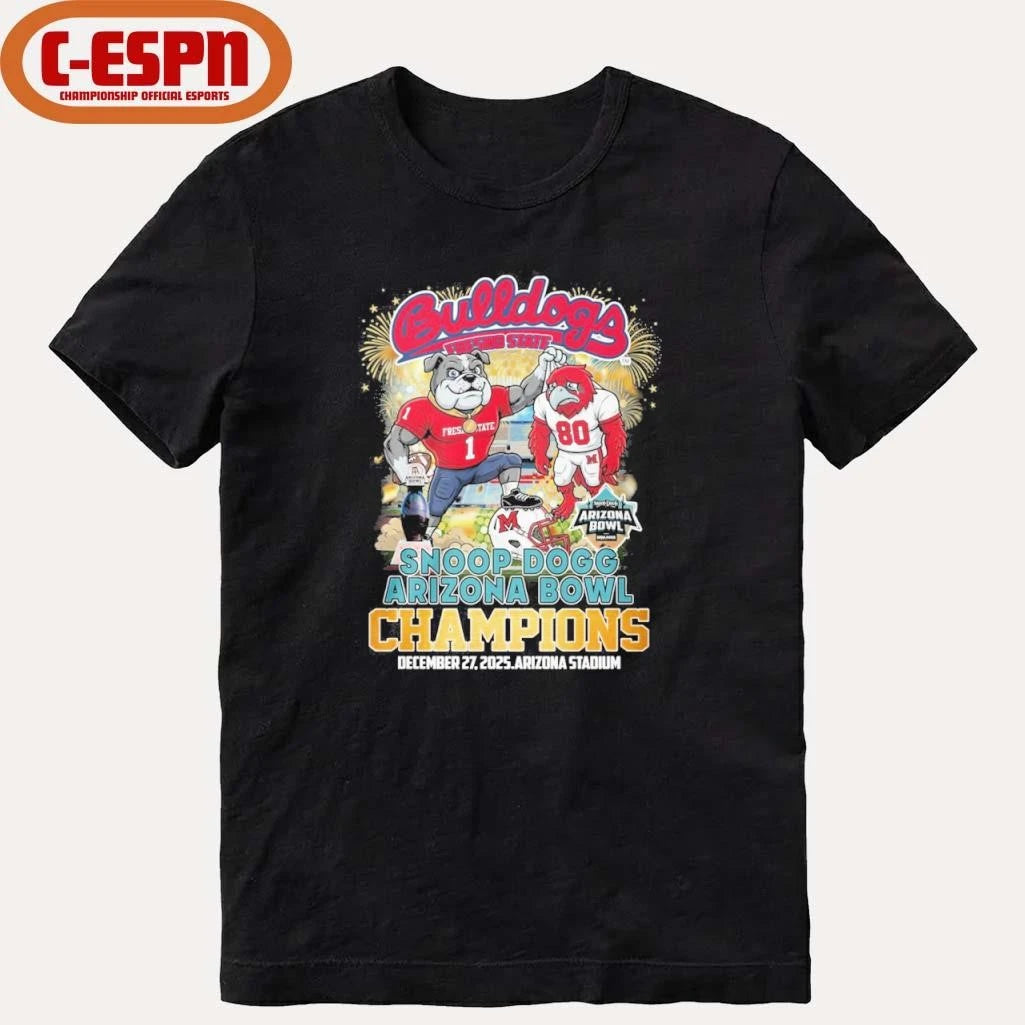 Official Fresno State Bulldogs Mascot Arizona Bowl Champions Shirt