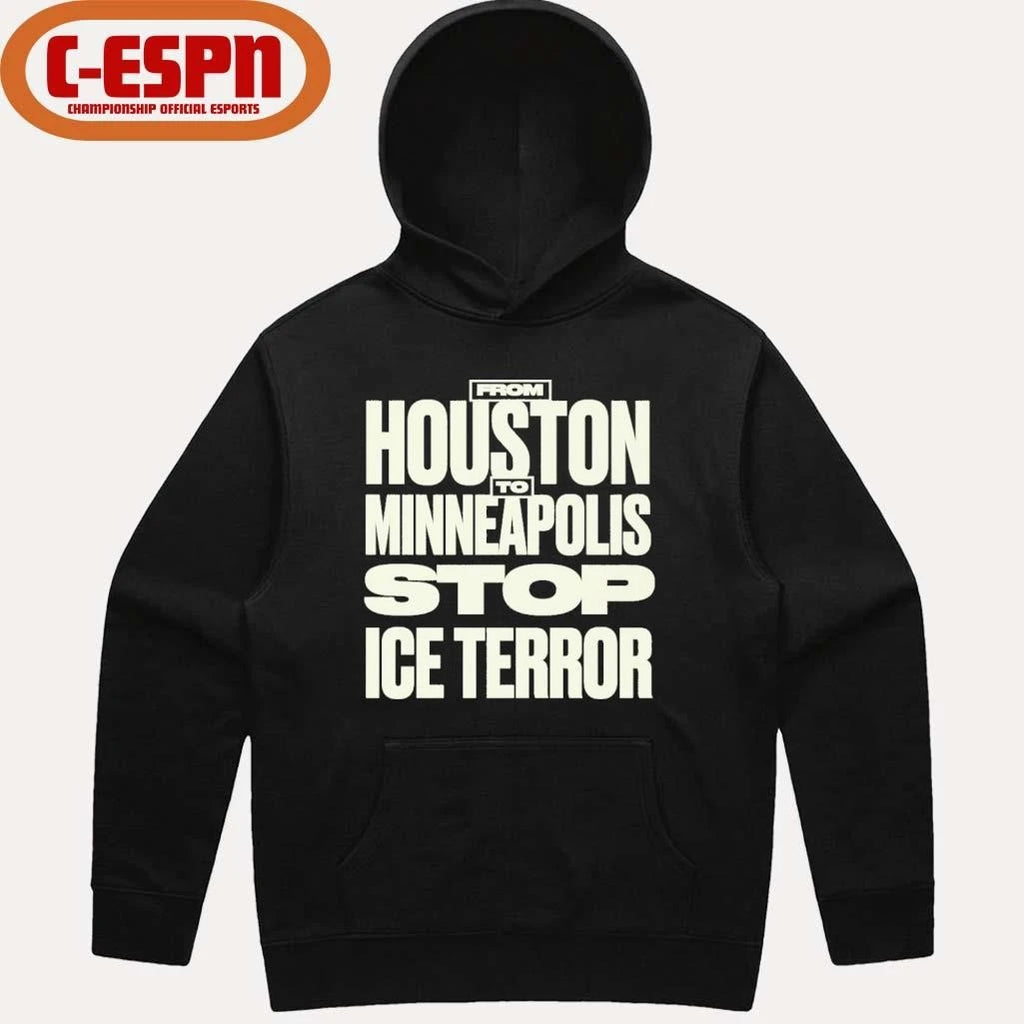Official From Houston Minneapolis Stop Ice Terror T-Shirt