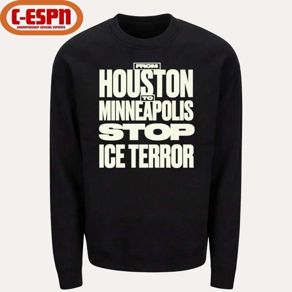 Official From Houston Minneapolis Stop Ice Terror T-Shirt