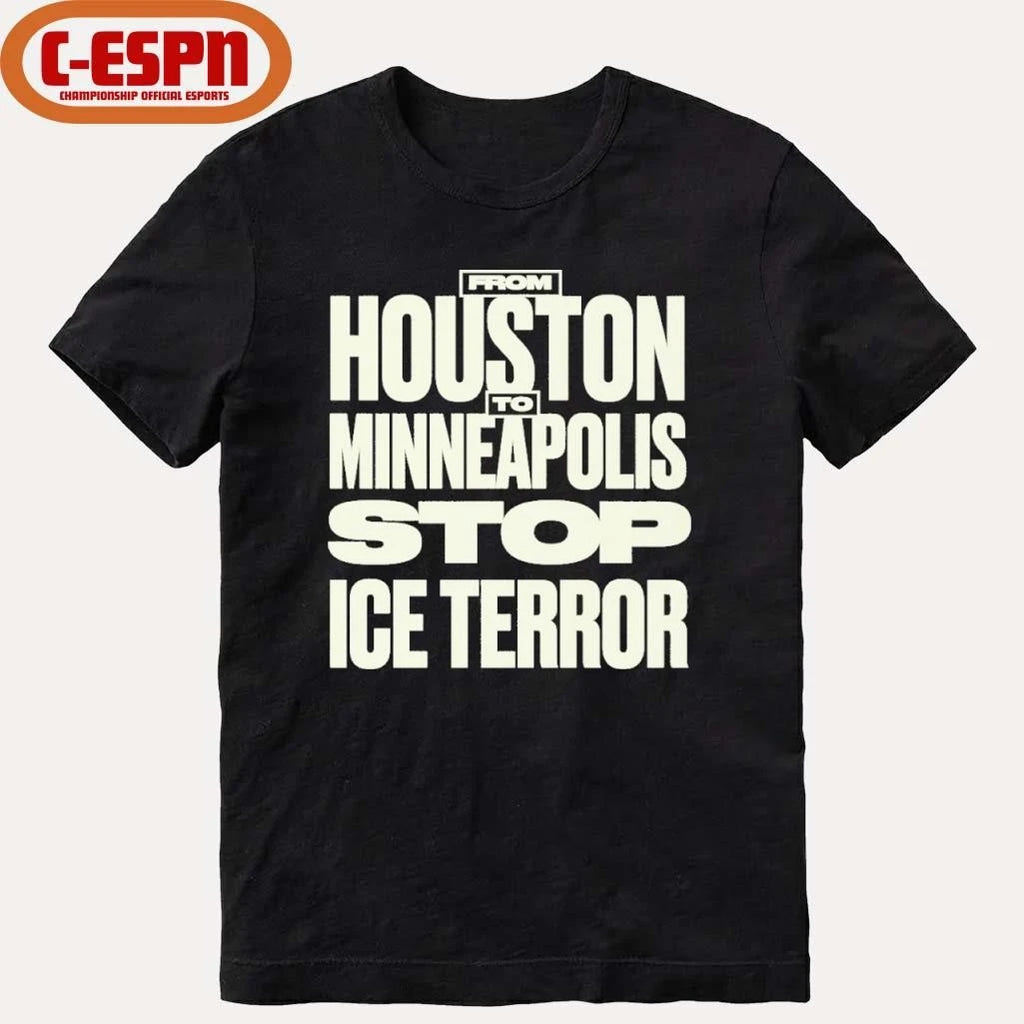 Official From Houston Minneapolis Stop Ice Terror T-Shirt