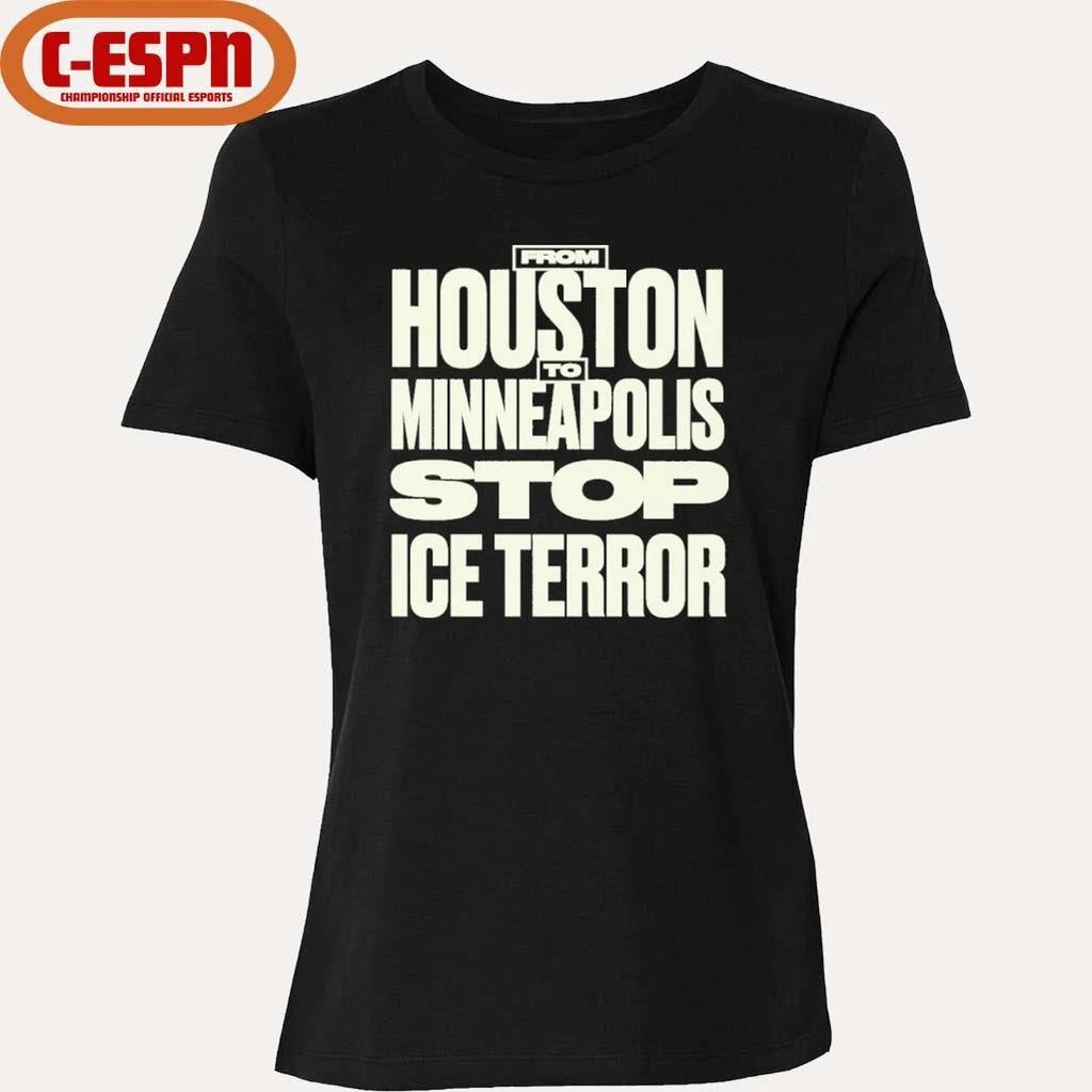 Official From Houston Minneapolis Stop Ice Terror T-Shirt