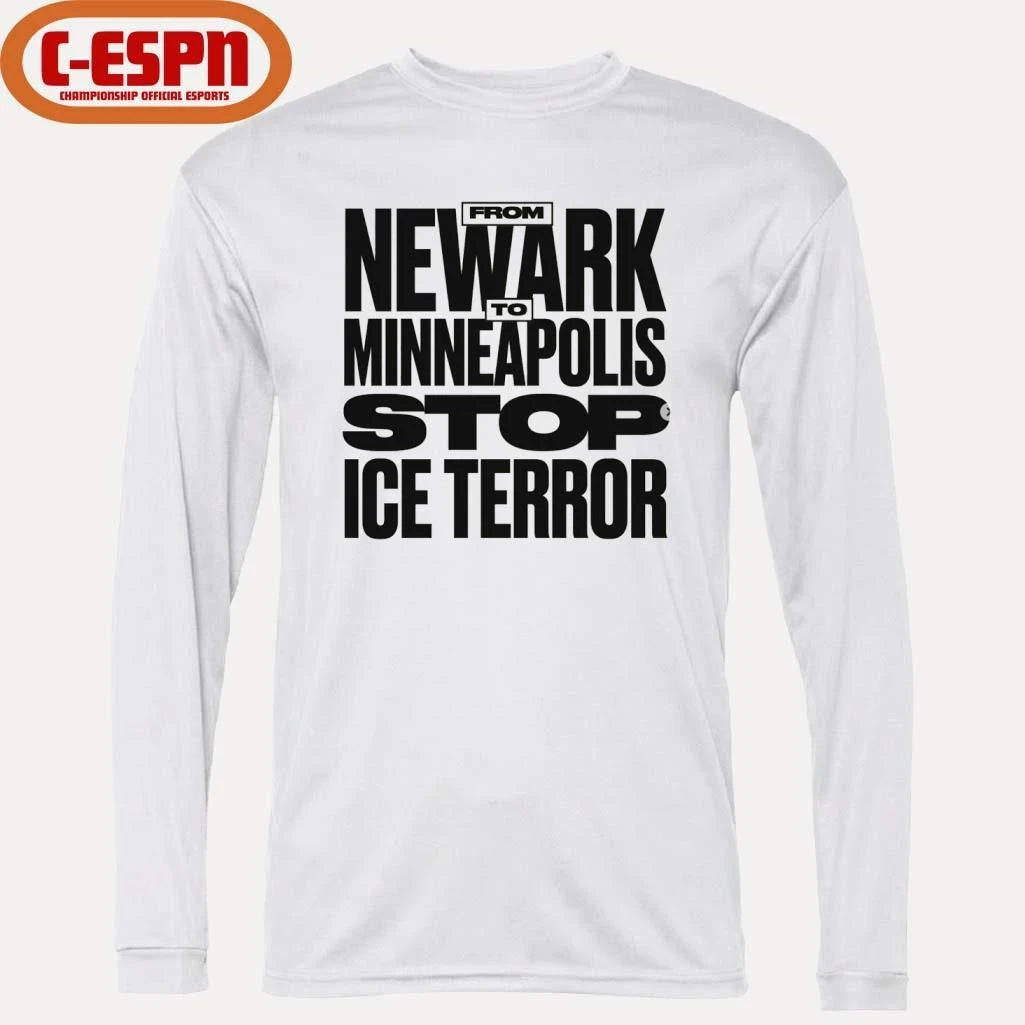 Official From Newark To Minneapolis Stop Ice Terror T-Shirt