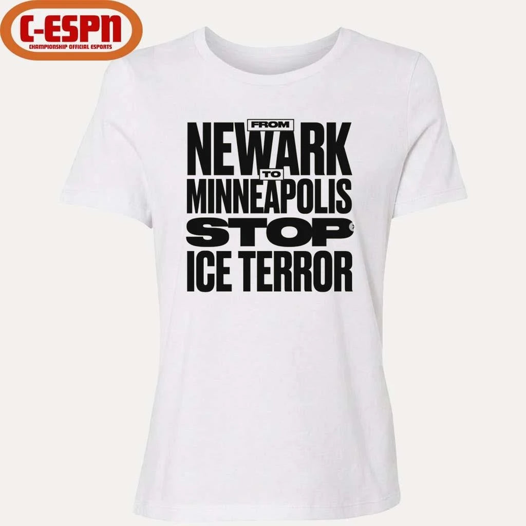 Official From Newark To Minneapolis Stop Ice Terror T-Shirt