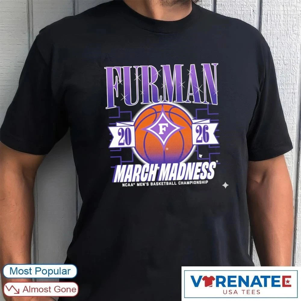 Official Furman Paladins MBB 2026 NCAA Men’s Basketball Championship March Madness T-Shirt