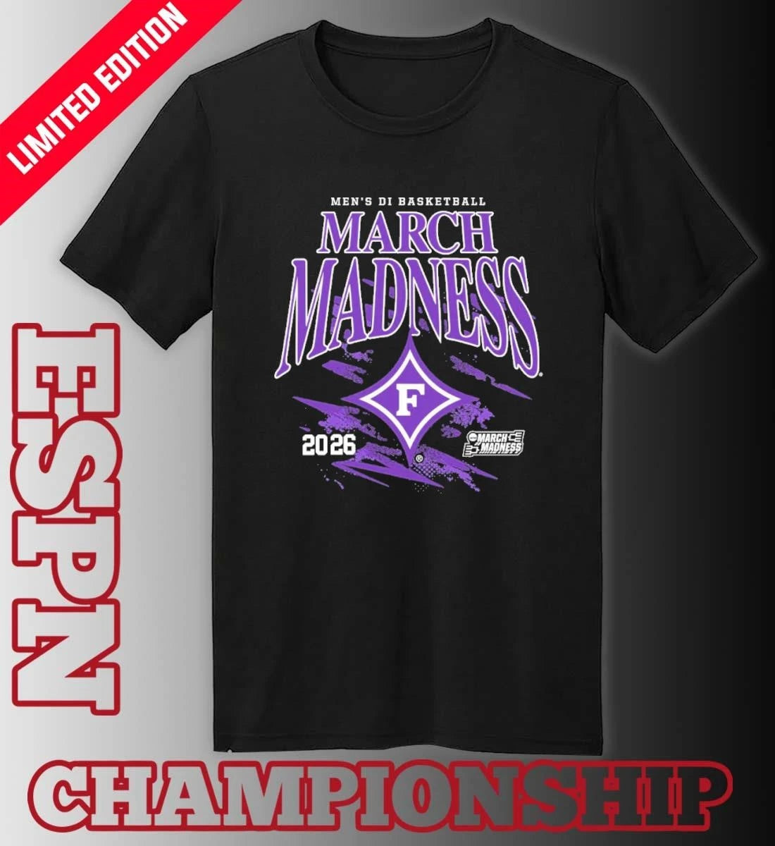Official Furman University Men’s Basketball 2026 NCAA March Madness Bound T-Shirt