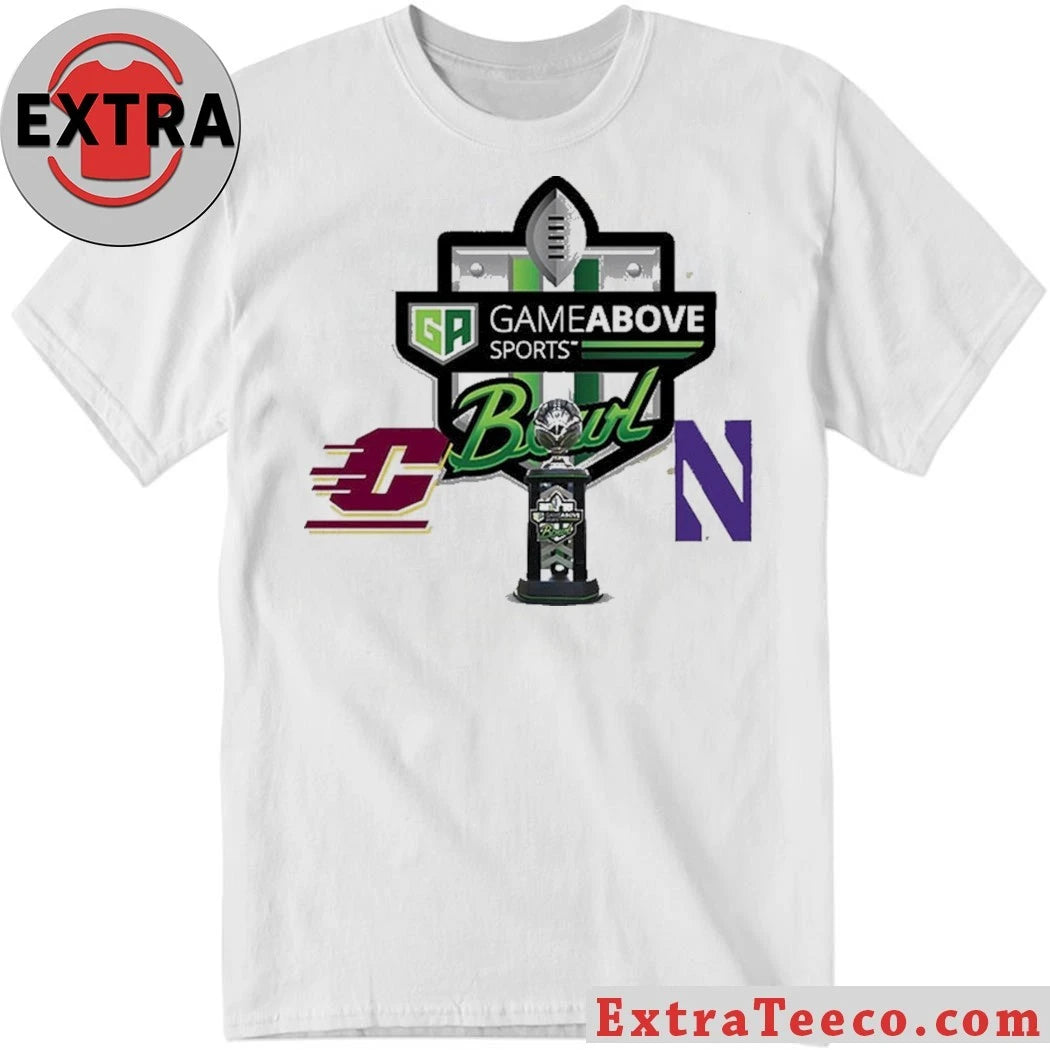 Official GameAbove Sports Bowl Central Michigan Chippewas Vs Northwestern Wildcats Bowl Season College Football 2025 2026 Logo Shirt (Copy)