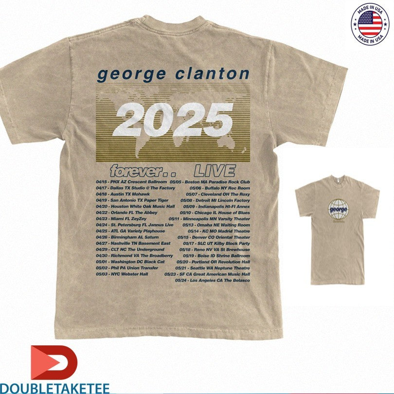 Official George Clanton Forever Live Tour 2025 Globe Shirts
