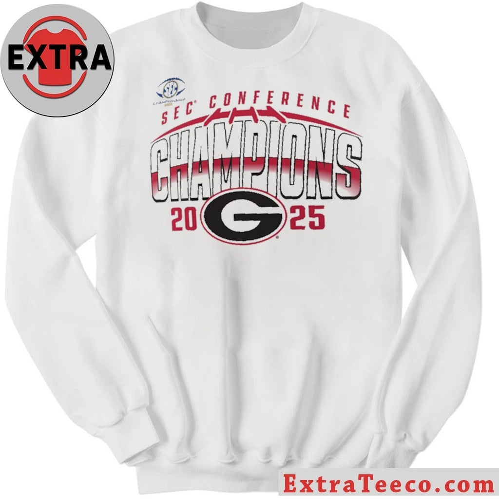 Official Georgia Bulldogs 2025 SEC Football Champions Locker Room Logo Shirt