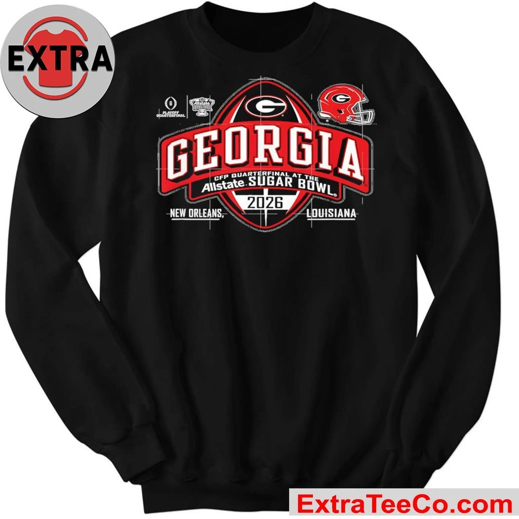 Official Georgia Bulldogs Allstate Sugar Bowl 2026 College Football Quarterfinals, January 1, 2026, at Caesars Superdome in New Orleans, Louisiana Shirt
