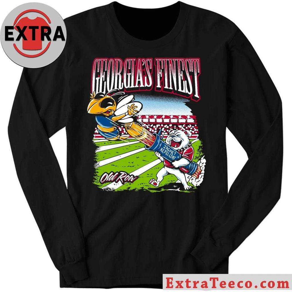 Official Georgia Bulldogs And Georgia Tech Yellow Jackets Georgia’s Finest Dawg Pocket Tee Shirt