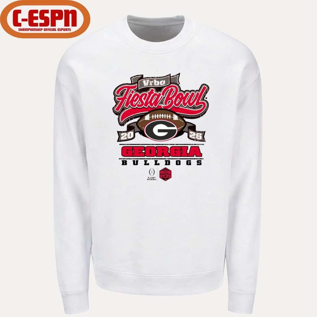 Official Georgia Bulldogs CFP Semifinal 2026 Vrbo Fiesta Bowl Scripted Shirt