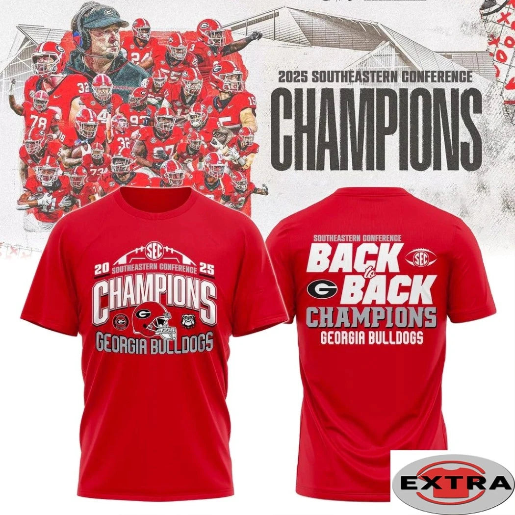 Official Georgia Bulldogs SEC Champions Shirt celebrating the football team’s championships