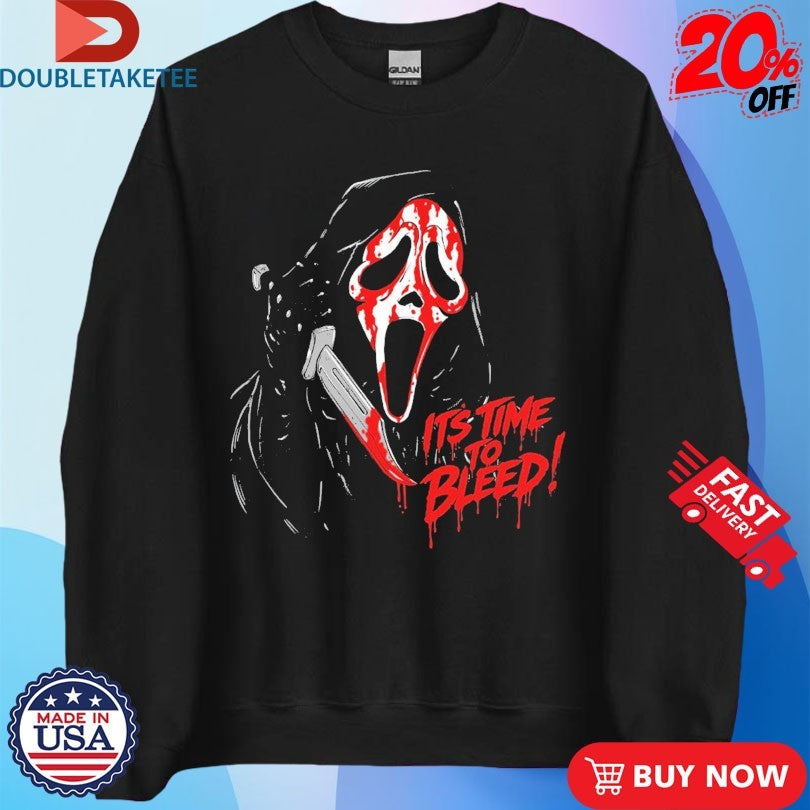Official Ghostface It’s Time To Bleed Bleeding Shirts