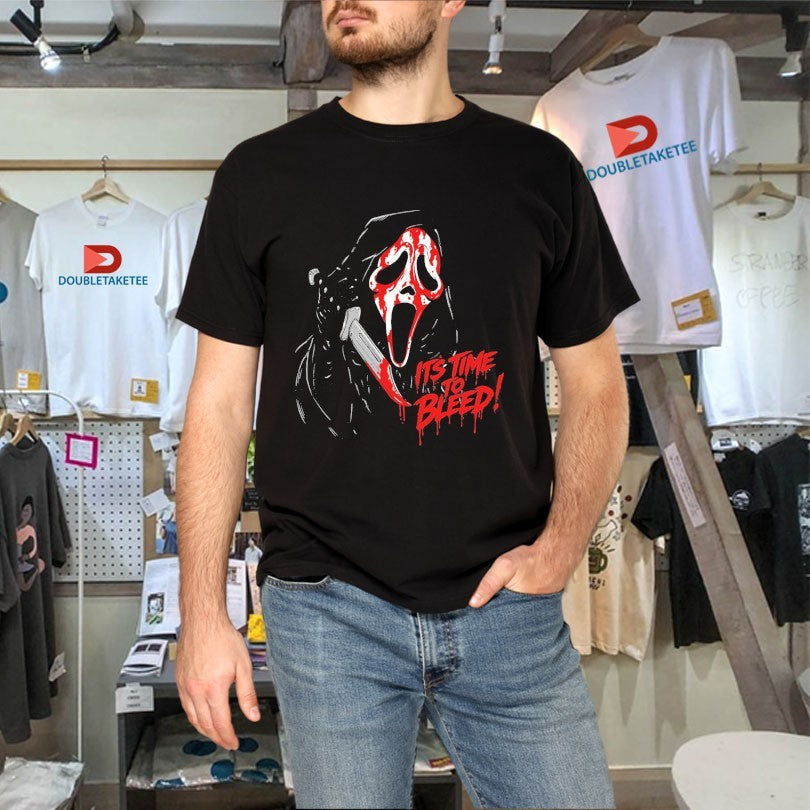 Official Ghostface It’s Time To Bleed Bleeding Shirts