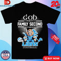 Official God First Family Second Then Detroit Lions Mascot Helmet Shirts
