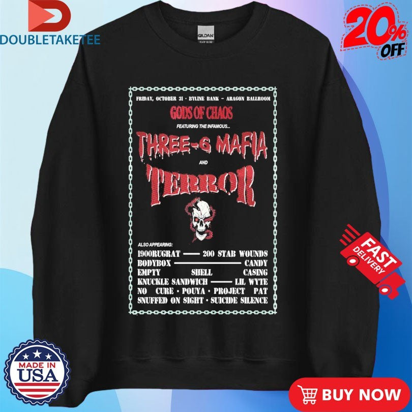 Official Gods of Chaos Halloween Chicago, IL Oct 31 2025 Tour Shirts