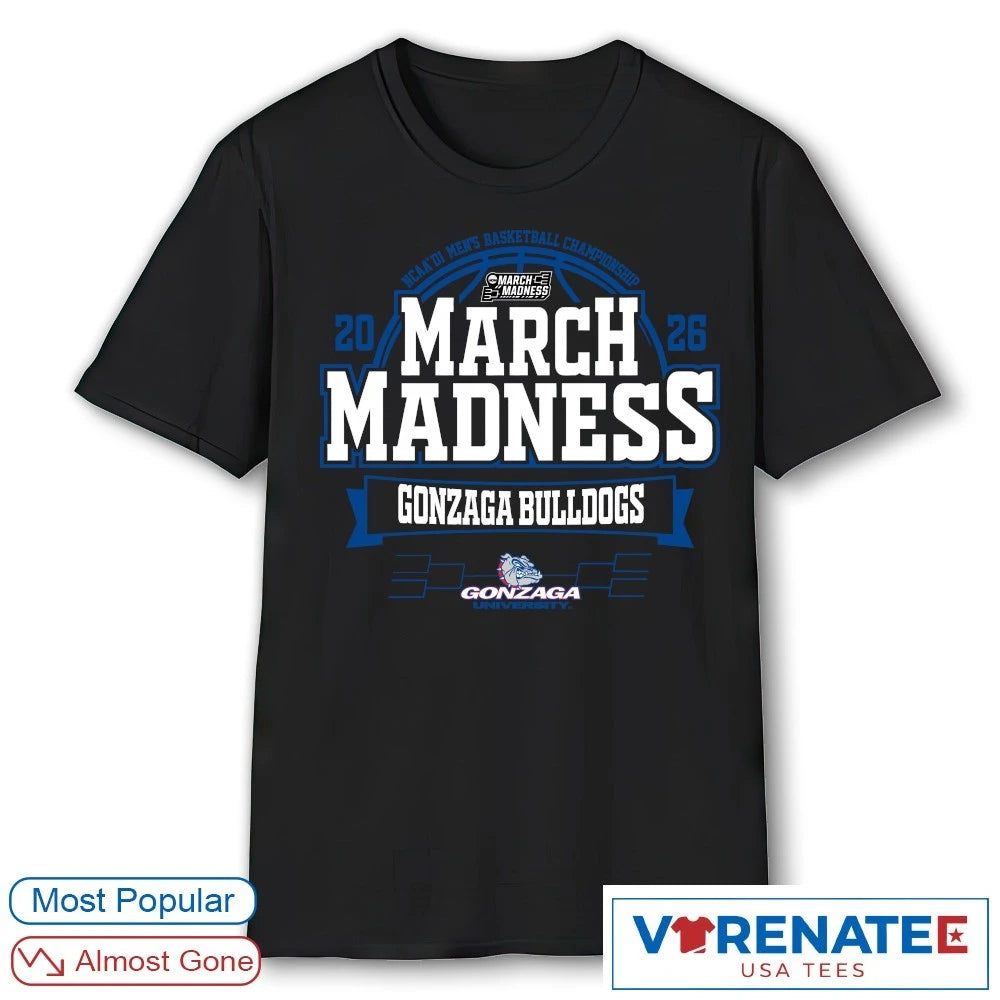 Official Gonzaga Bulldogs 2026 NCAA DI Men’s Basketball Championship March Madness T-Shirt