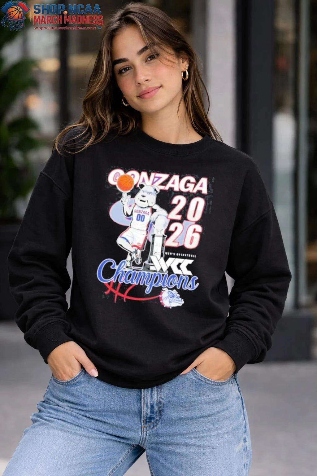 Official Gonzaga Bulldogs 2026 WCC Champions Men’s Basketball T-Shirt