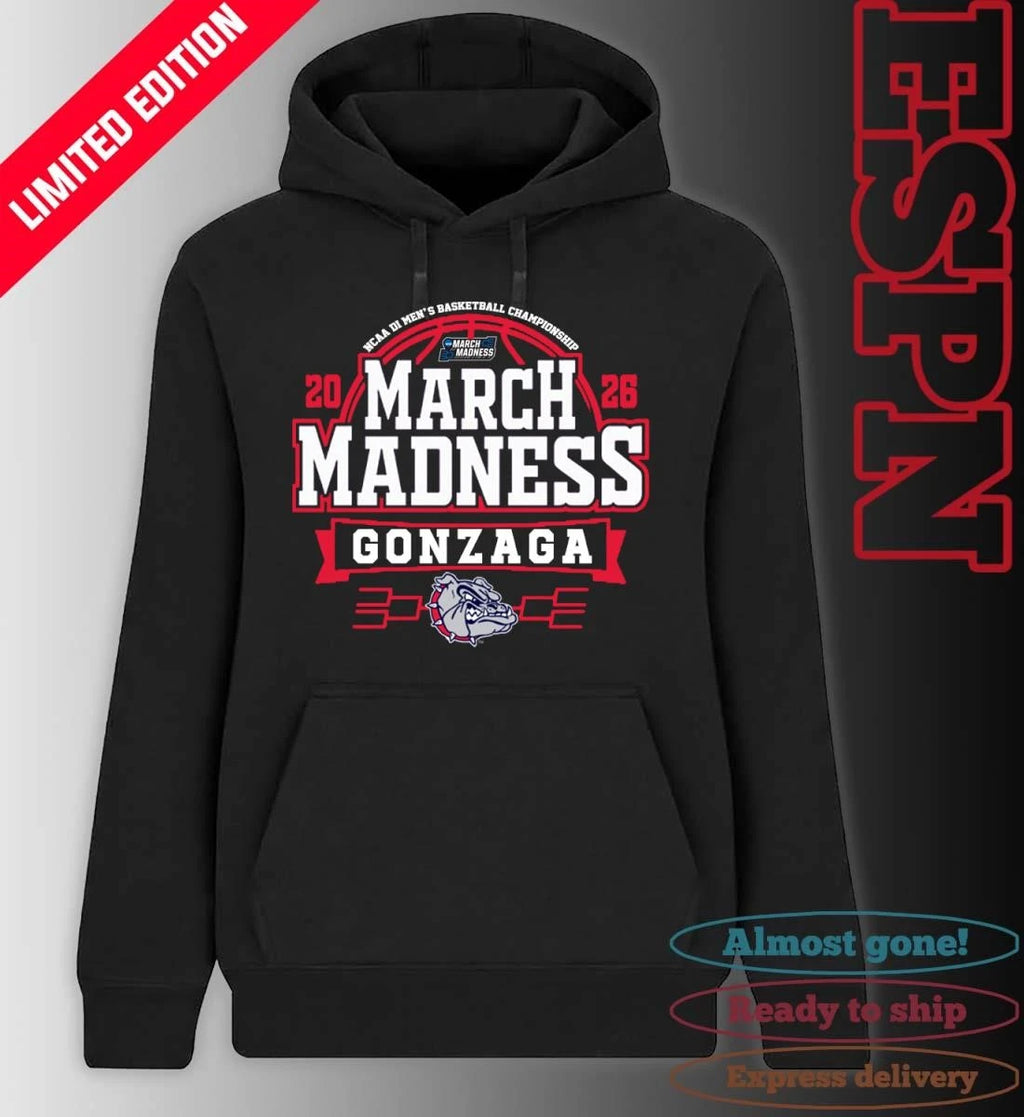 Official Gonzaga Bulldogs March Madness 2026 NCAA DI Men’s Basketball Tournament T-Shirt