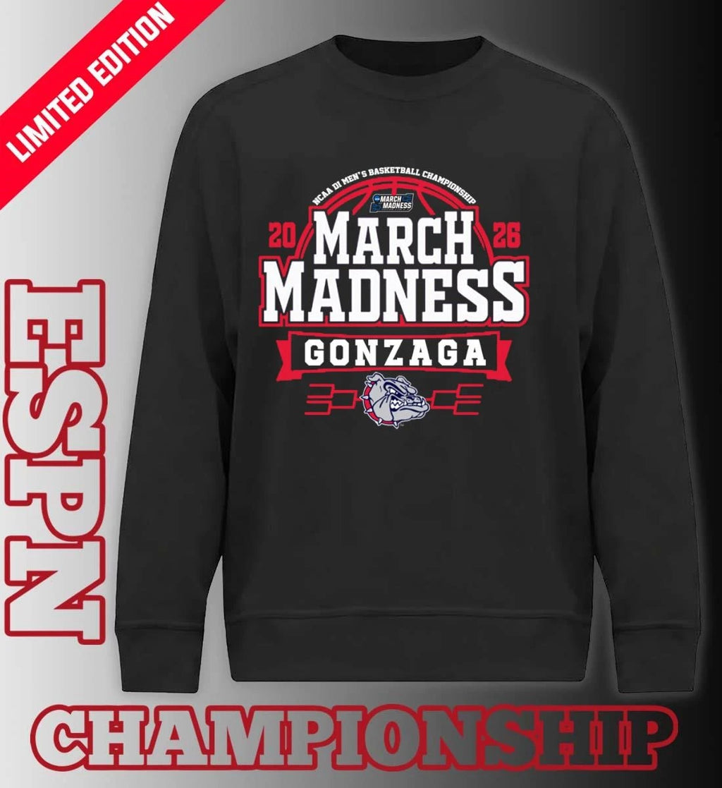 Official Gonzaga Bulldogs March Madness 2026 NCAA DI Men’s Basketball Tournament T-Shirt