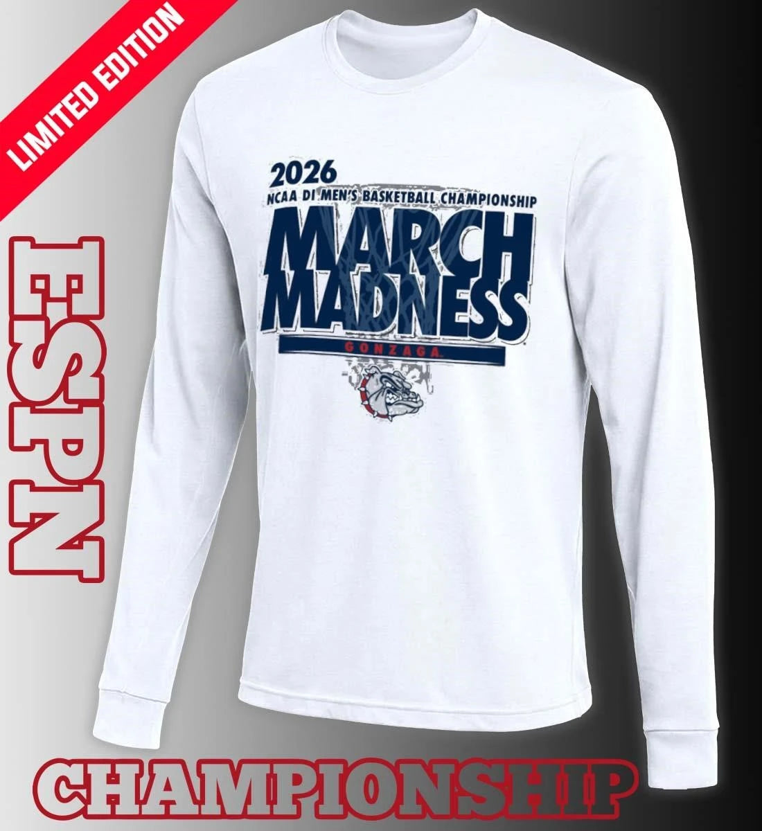 Official Gonzaga Men’s Basketball Single Team NCAA March Madness Shirt