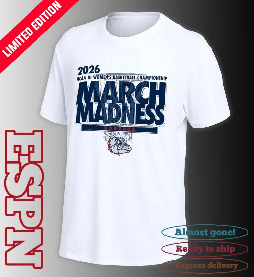 Official Gonzaga Women’s Basketball Single Team 2026 NCAA March Madness Shirt