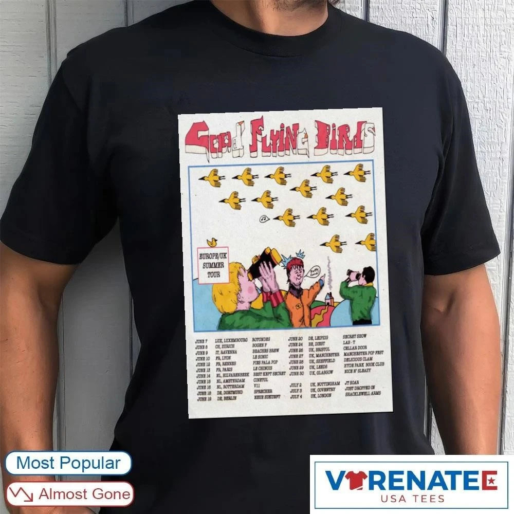 Official Good Flying Birds Summer EU UK Tour 2026 Poster T-Shirt