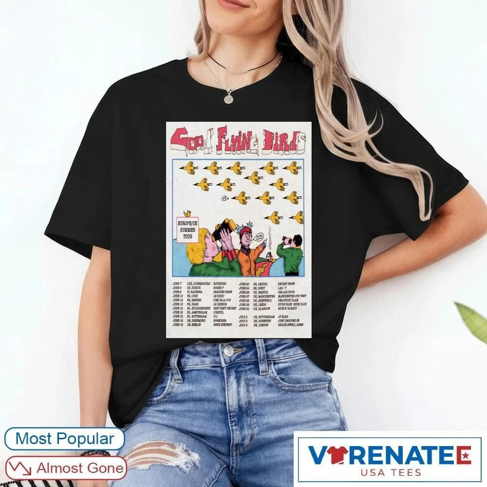 Official Good Flying Birds Summer EU UK Tour 2026 Poster T-Shirt